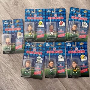 7 VINTAGE NFL HEADLINER FIGURES never opened